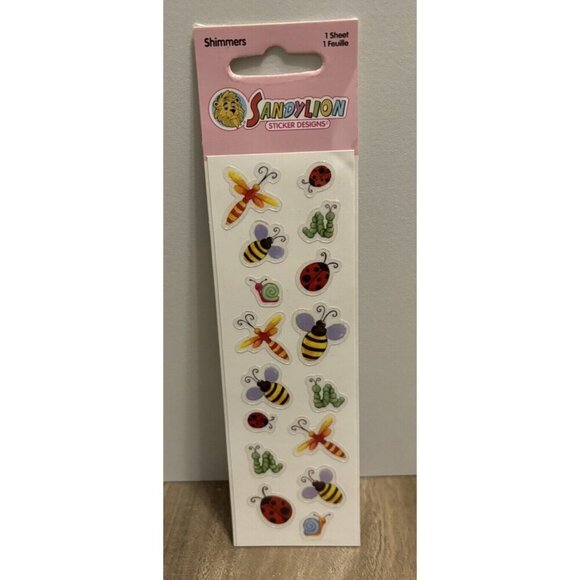 Vintage Sandylion Shimmers Stickers Bugs, Sealed - Picture 1 of 3
